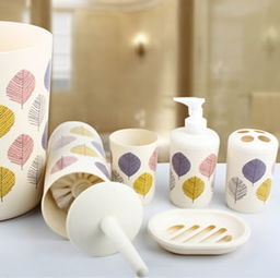 埃斯派尔浴室洗漱用品塑料六件套 天猫26元包邮，立减超值购